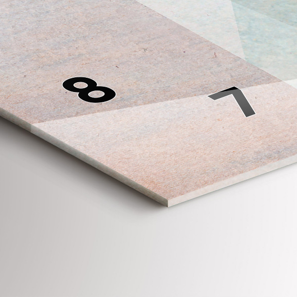 Reloj de cristal horizontal Triángulos Textura Abstracta