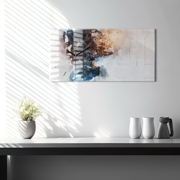 Reloj de cristal horizontal El pasado en la nuca