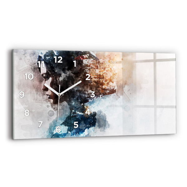 Reloj de cristal horizontal El pasado en la nuca