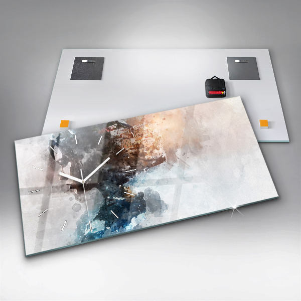 Reloj de cristal horizontal El pasado en la nuca