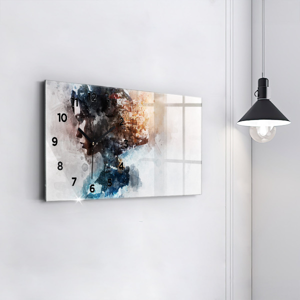 Reloj de cristal horizontal El pasado en la nuca