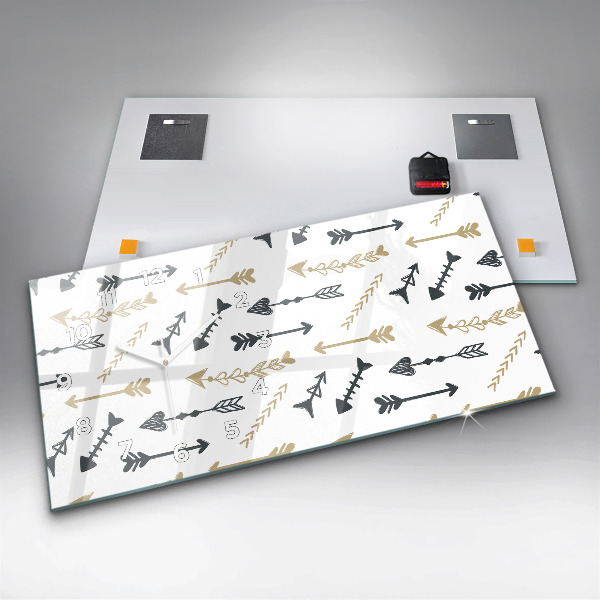 Reloj horizontal Patrón geométrico de hipster