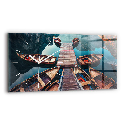 Reloj de cristal horizontal Plataforma y lago