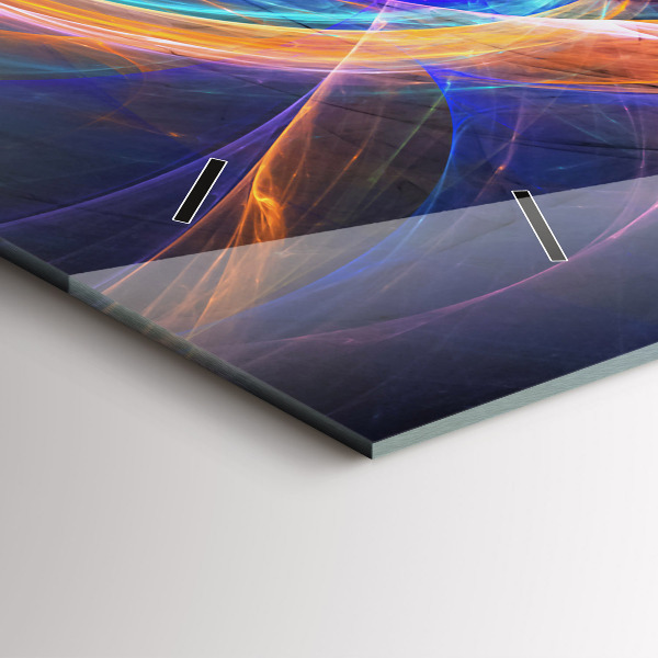 Reloj de cristal horizontal Fractal colorido