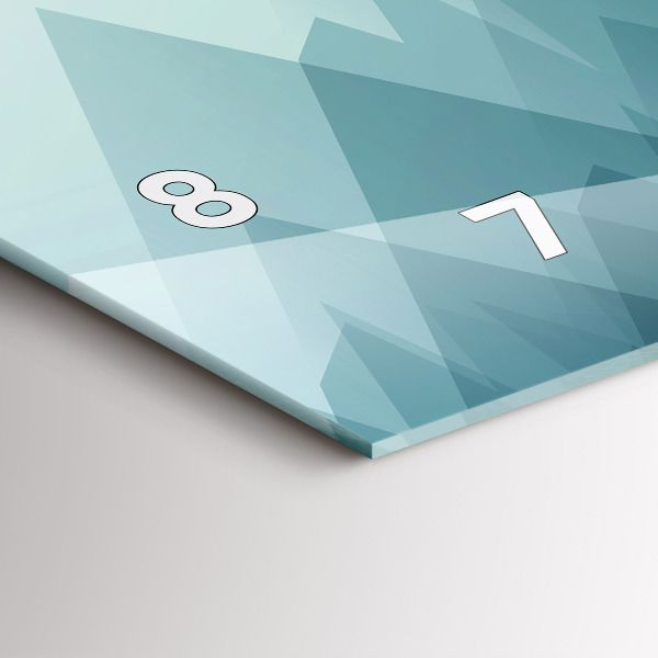 Reloj de cristal horizontal Figuras geométricas