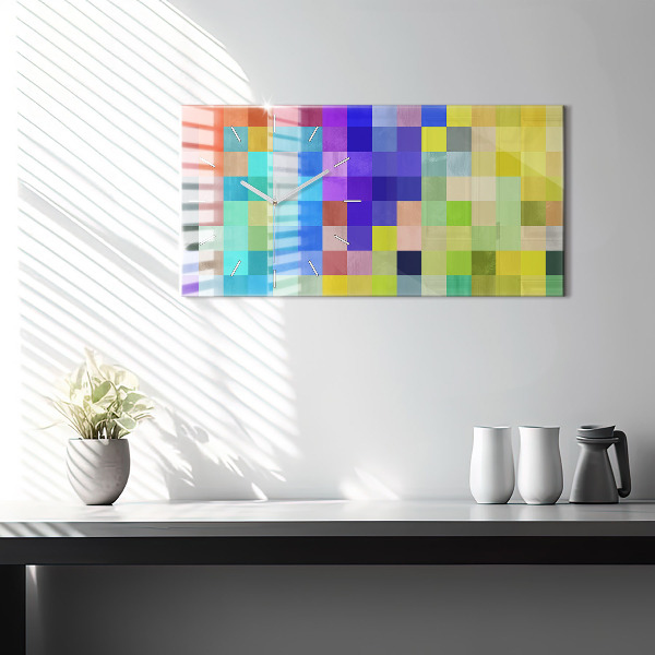 Reloj horizontal Composición de cuadrados