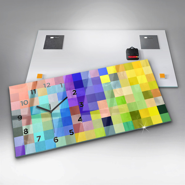 Reloj horizontal Composición de cuadrados