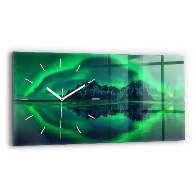 Reloj de cristal horizontal Aurora boreal