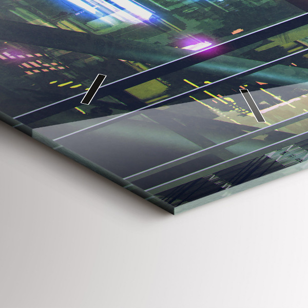 Reloj de cristal horizontal Ciberpunk