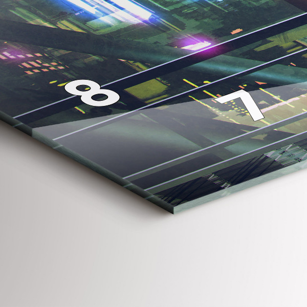 Reloj de cristal horizontal Ciberpunk