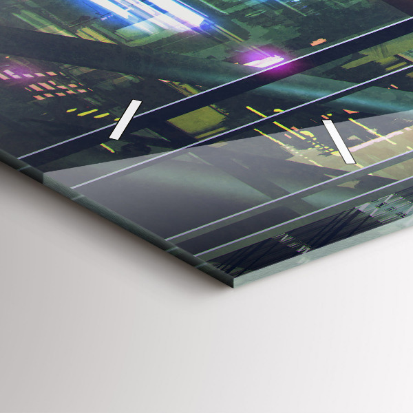 Reloj de cristal horizontal Ciberpunk