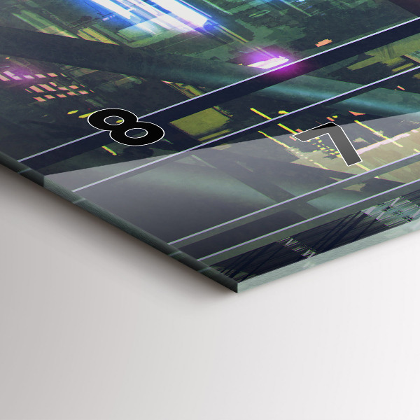 Reloj de cristal horizontal Ciberpunk