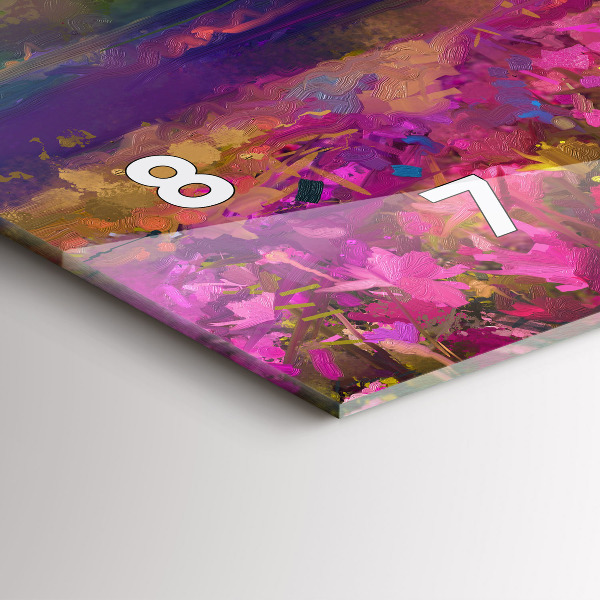 Reloj de cristal horizontal Pradera al atardecer