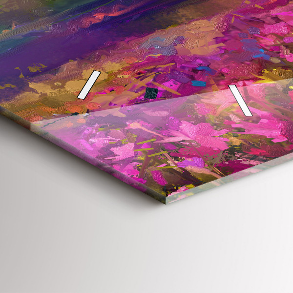 Reloj de cristal horizontal Pradera al atardecer