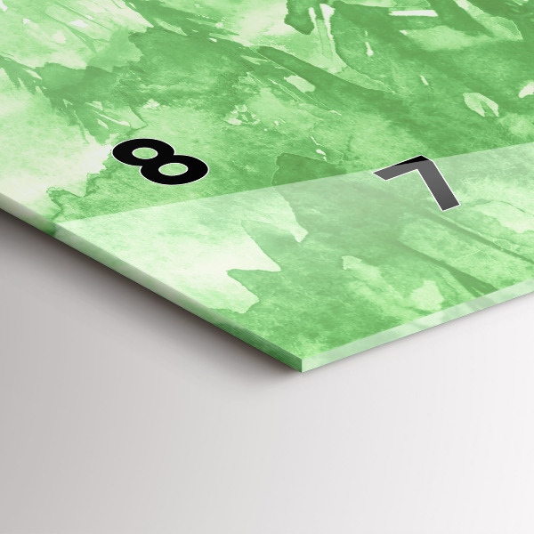 Reloj de cristal horizontal Pintura de un bosque verde