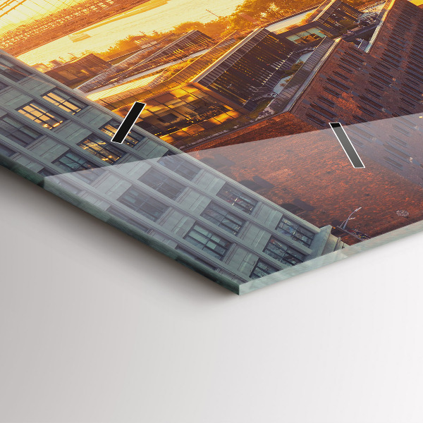 Reloj de cristal horizontal Nueva York Manhattan