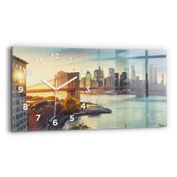 Reloj de cristal horizontal Nueva York Manhattan