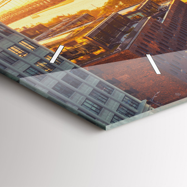 Reloj de cristal horizontal Nueva York Manhattan