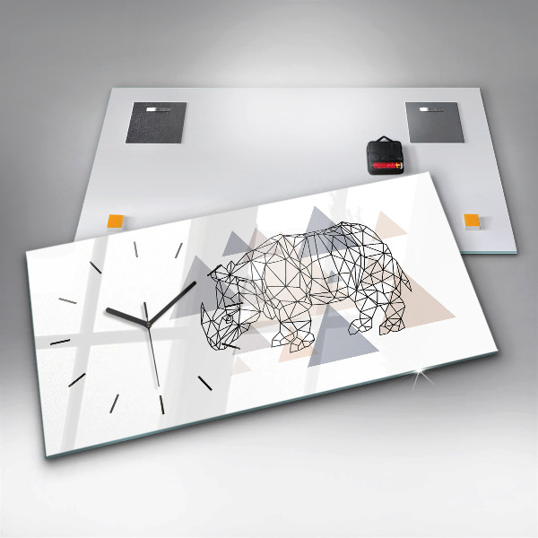 Reloj de cristal horizontal Patrón geométrico