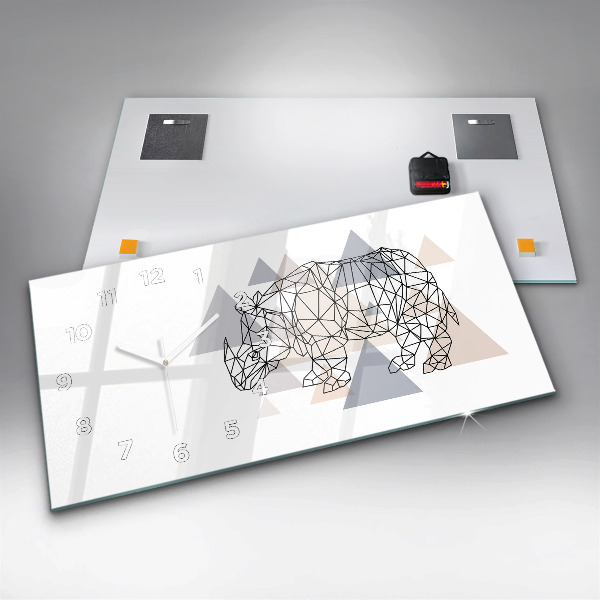 Reloj de cristal horizontal Patrón geométrico