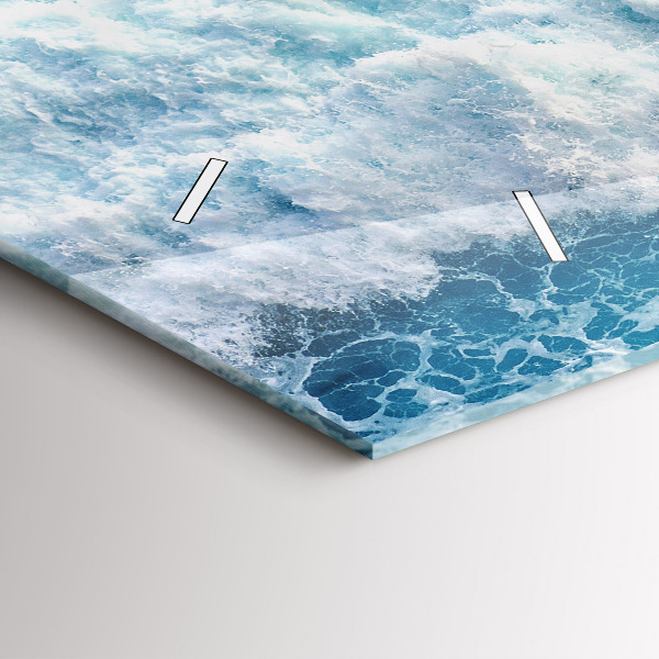 Reloj de cristal horizontal Olas del océano