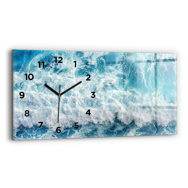 Reloj de cristal horizontal Olas del océano