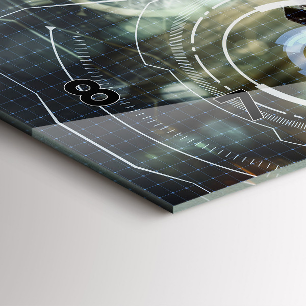 Reloj de cristal horizontal Soldado con pistola