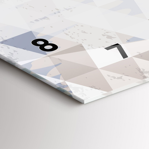 Reloj de cristal horizontal Dibujo geométrico