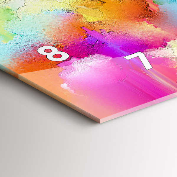 Reloj horizontal Flores abstractas