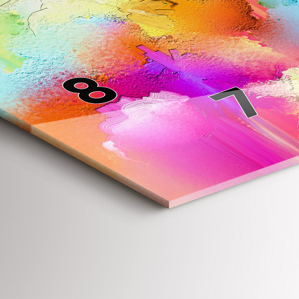 Reloj horizontal Flores abstractas