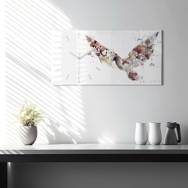 Reloj de cristal horizontal Vista abstracta