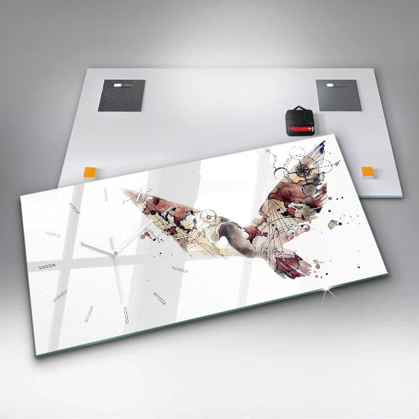 Reloj de cristal horizontal Vista abstracta