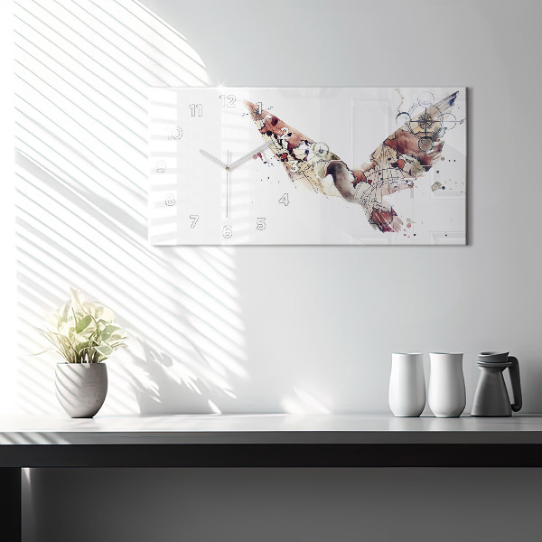 Reloj de cristal horizontal Vista abstracta