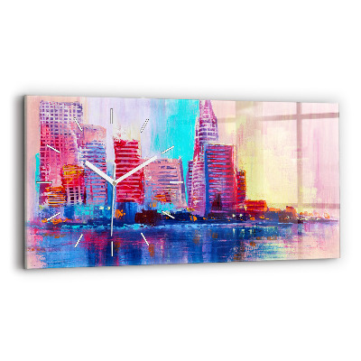 Reloj horizontal Abstracto de rascacielos