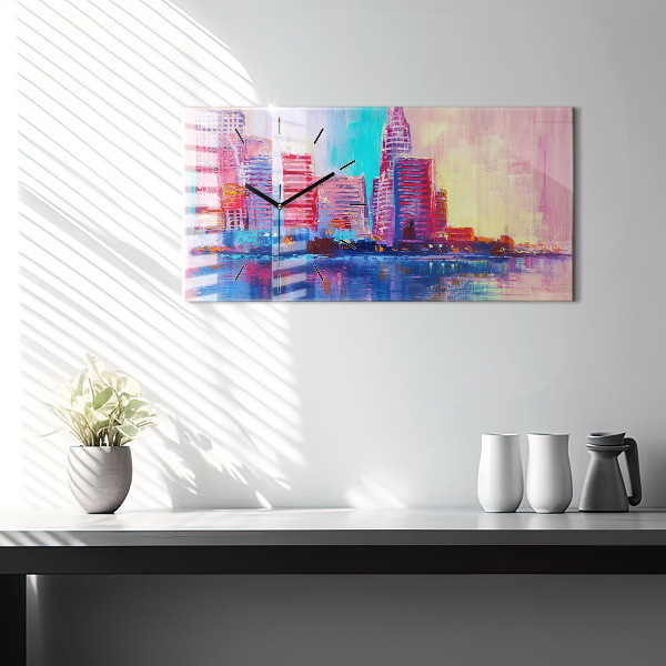 Reloj horizontal Abstracto de rascacielos