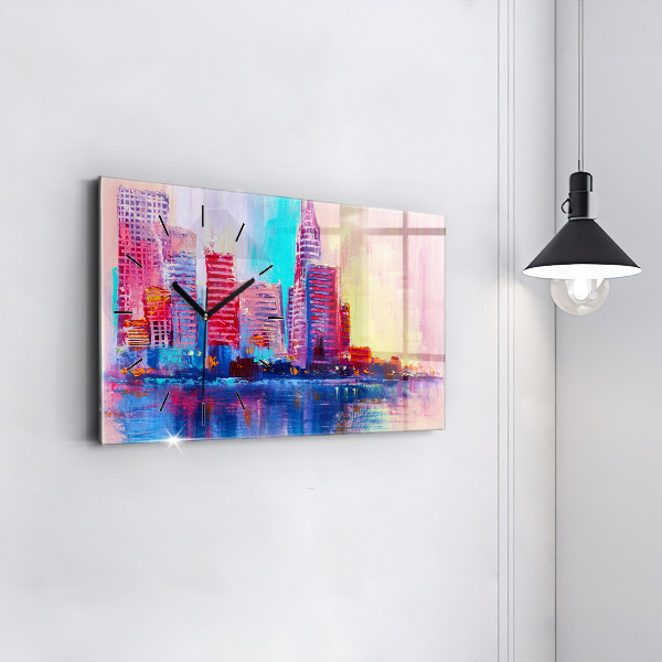 Reloj horizontal Abstracto de rascacielos