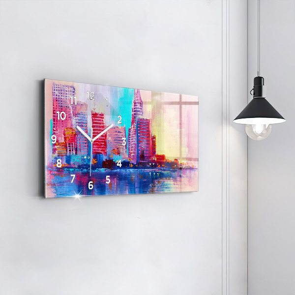 Reloj horizontal Abstracto de rascacielos