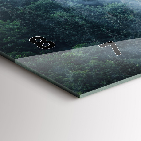 Reloj horizontal Paisaje montañoso brumoso