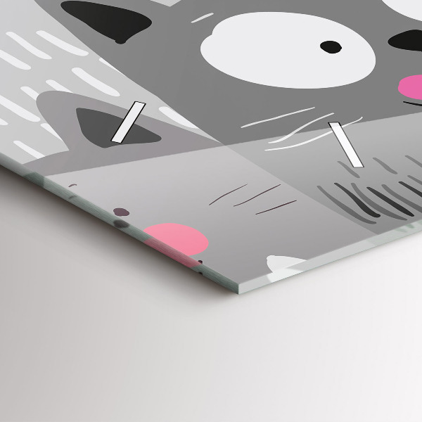 Reloj horizontal Patrón con gatos