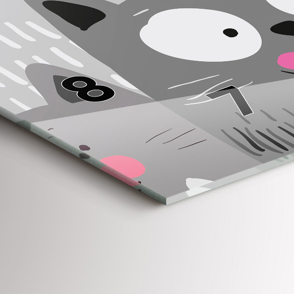 Reloj horizontal Patrón con gatos