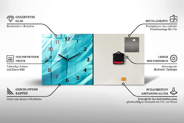 Reloj horizontal Patrón con gatos