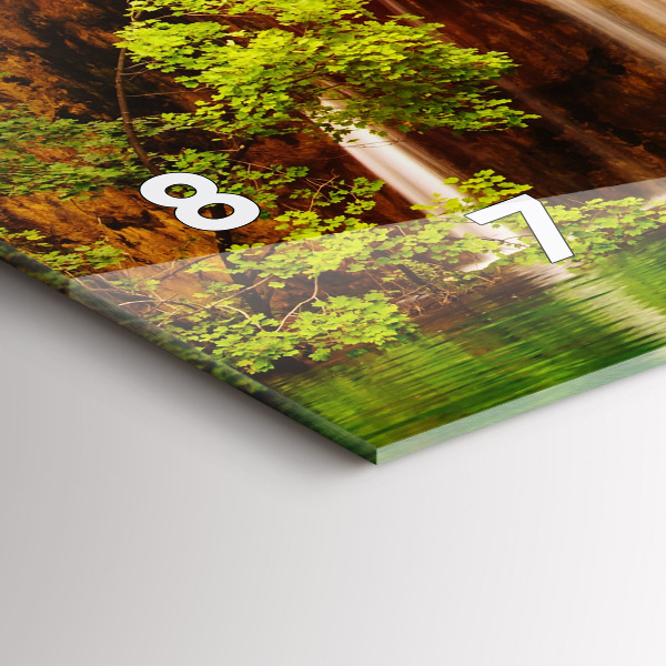 Reloj de cristal horizontal Vista de una cascada