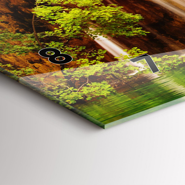 Reloj de cristal horizontal Vista de una cascada