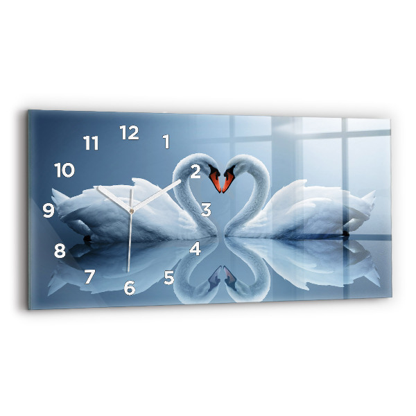 Reloj horizontal Cisnes en el corazón