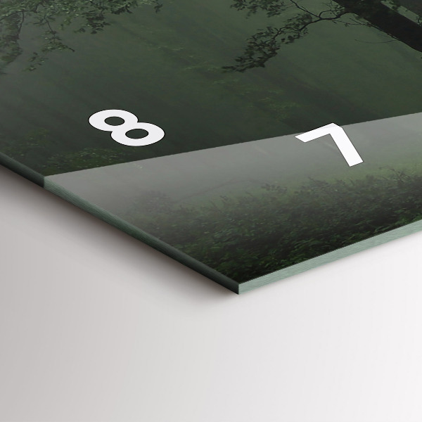 Reloj de cristal horizontal Bosque brumoso por la mañana