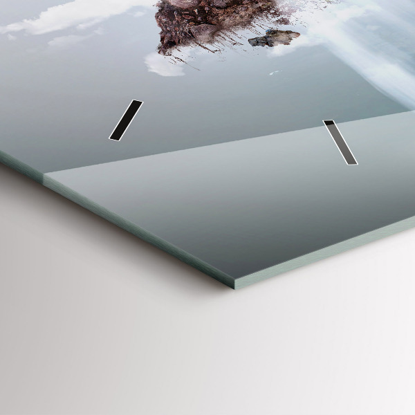 Reloj de cristal horizontal Cascada isla voladora