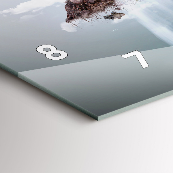 Reloj de cristal horizontal Cascada isla voladora