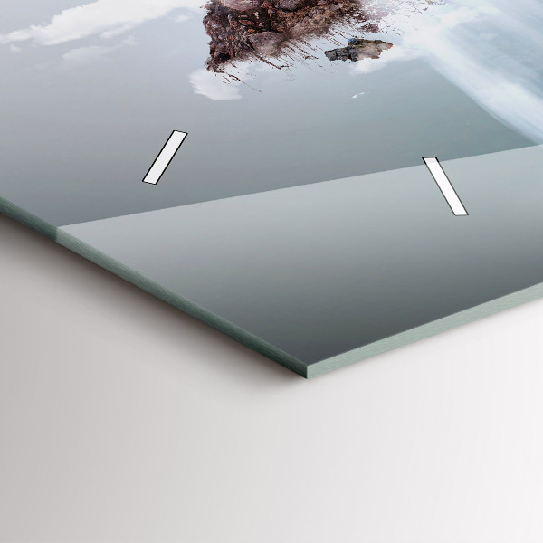 Reloj de cristal horizontal Cascada isla voladora