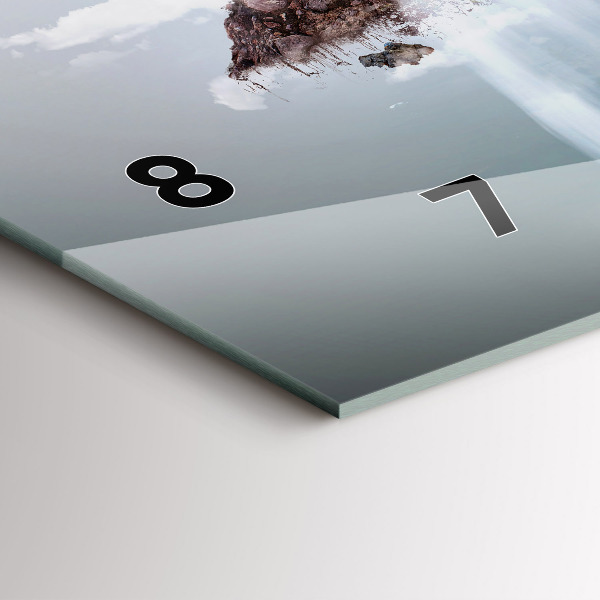 Reloj de cristal horizontal Cascada isla voladora