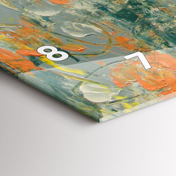 Reloj de cristal horizontal Postura del elefante pintado